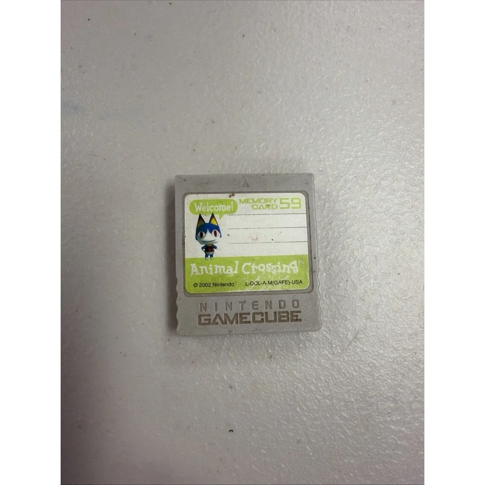 Nintendo Memory Card 59 Gray 59 Blocks for GameCube Animal Crossing 2002